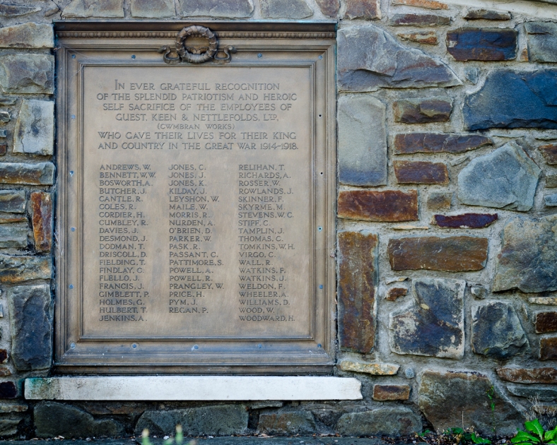 List of employees from GKN's Cwmbran Works who lost their lives in the Great War