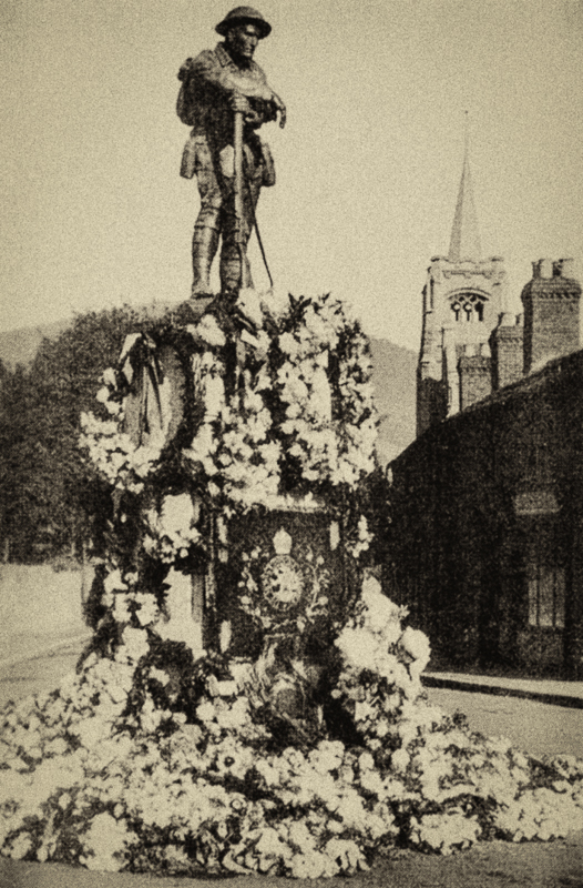 Abergavenny War Memorial after the unveiling.
