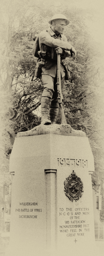 The Abergavenny War Memorial on Frogmore Street