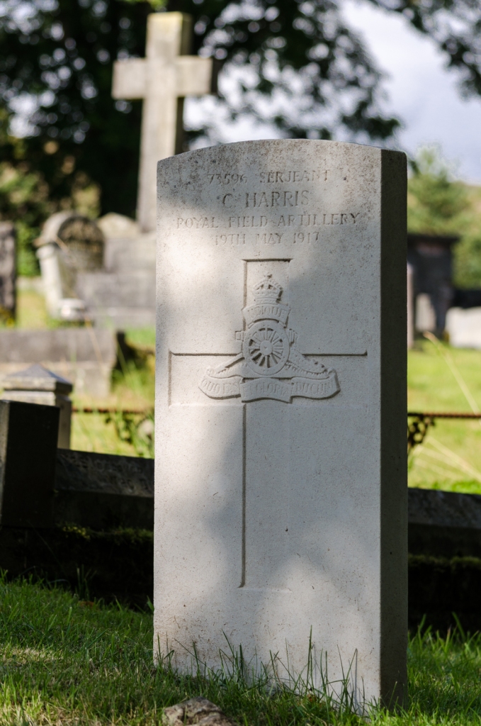 WW1 grave of Sergeant Charles Harris at Blaenavon Cemetery