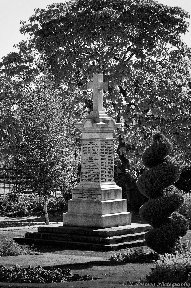 Panteg War Memorial in the Garden of Remembrance, Panteg Cemetery, Pontypool, Torfaen, Wales.
