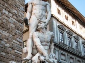 The statue of Hercules and Cacus by Baccio Bandinelli