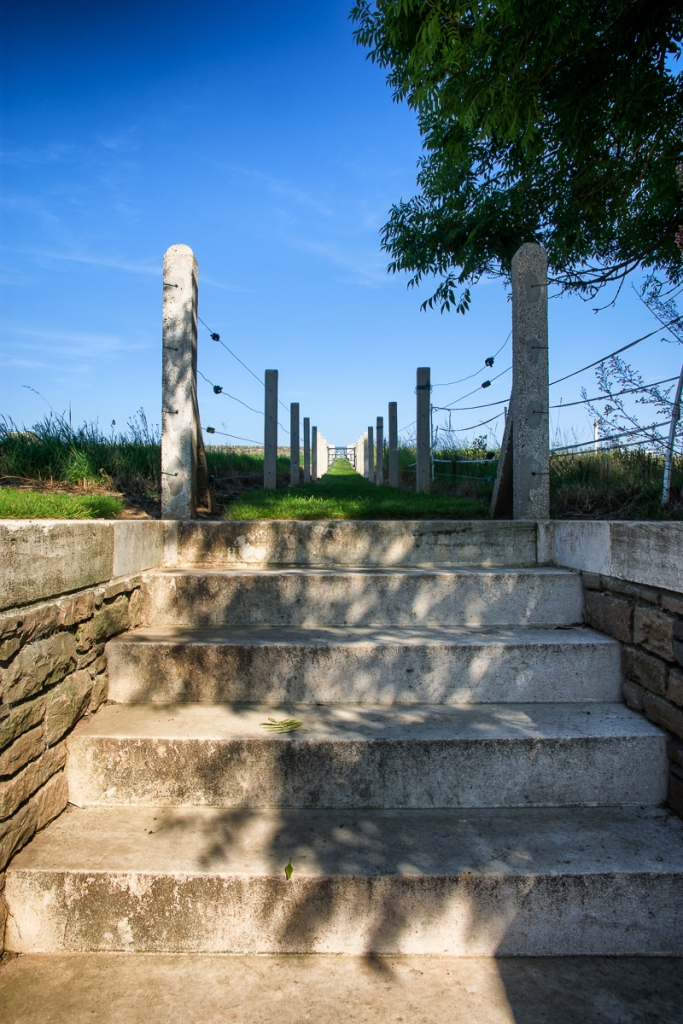 Steps leading to Guards' Cemetery, Combles.