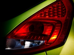 Close up of a Ford Fiesta rear light cluster.